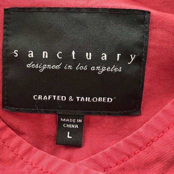 Sanctuary Women’s Cargo Jacket Large Roll Tab Sleeves - Picture 3 of 4